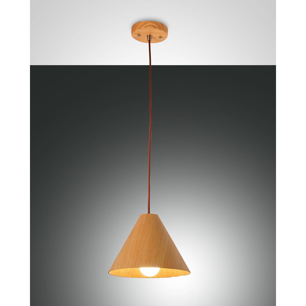Fabas Luce Esino Lampa Wisząca Jasne drewno, 1-punktowy main product photo
