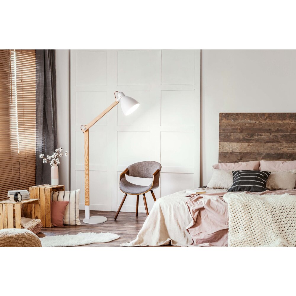 Fabas Luce Sveva Lampa Stojąca Jasne drewno, Biały, 1-punktowy main product photo