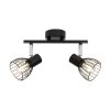 Brilliant Blacky Lampa Sufitowa Czarny, 2-punktowe