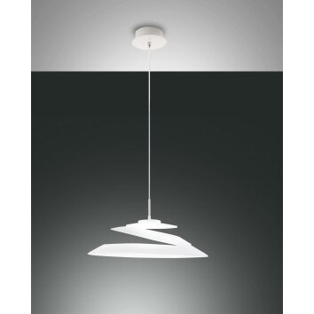 Fabas Luce Aragon Lampa Wisząca LED Biały, 1-punktowy