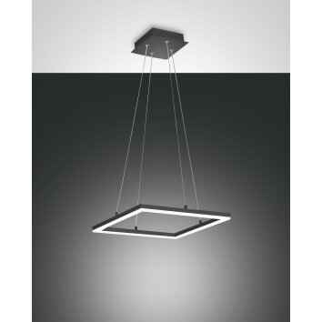 Fabas Luce Bard Lampa Wisząca LED Antracytowy, 1-punktowy Fabas Luce Bard Lampa Wisząca LED Antracytowy, 1-punktowy