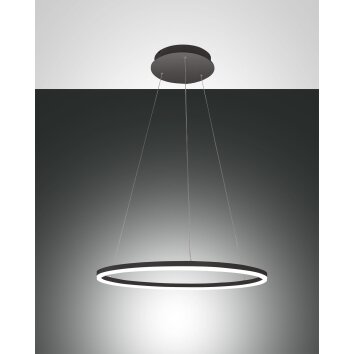 Fabas Luce Giotto Lampa Wisząca LED Czarny, 2-punktowe