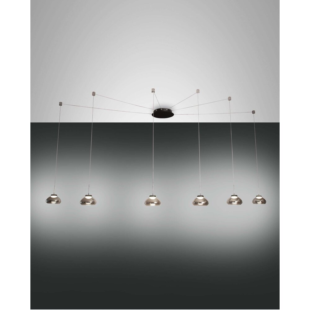 Fabas Luce Arabella Lampa Wisząca LED Czarny, 6-punktowe main product photo