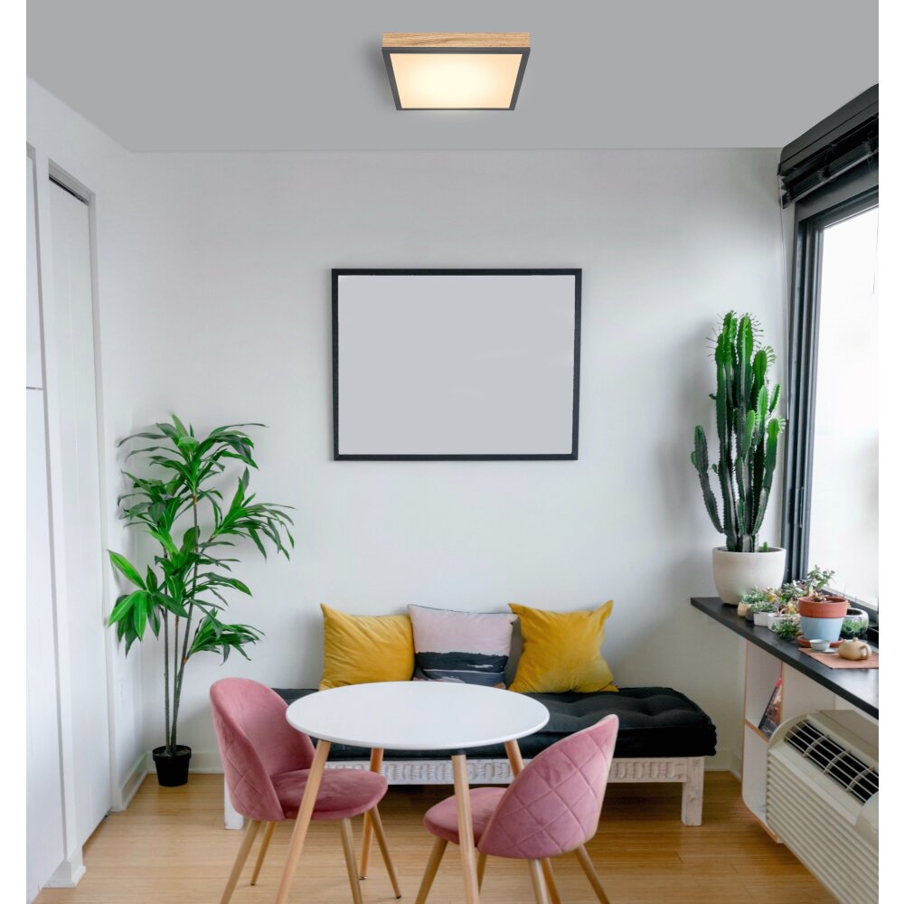 Globo DORO Lampa Sufitowa LED Wygląd drewna, Czarny, 1-punktowy main product photo