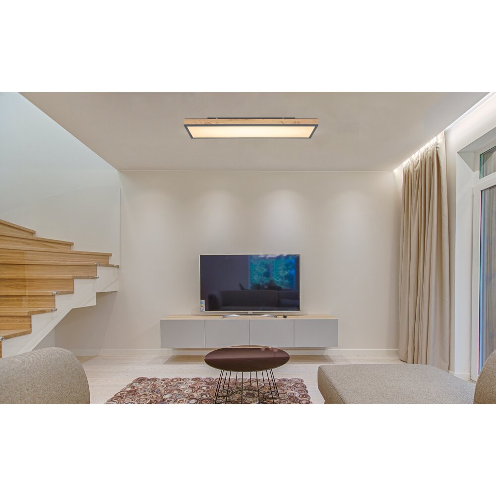 Globo DORO Lampa Sufitowa LED Ciemne drewno, Czarny, 1-punktowy main product photo