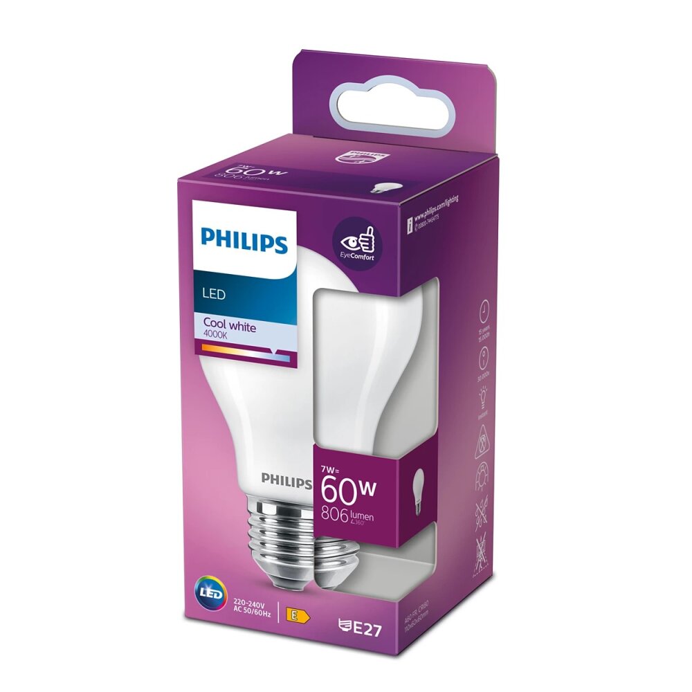 Philips LED E27 7 Wat 4000 Kelwinów 806 Lumenów main product photo