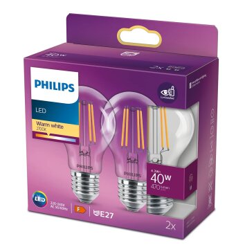 Philips 2x LED E27 4,3 Wat 2700 Kelwinów 470 Lumenów
