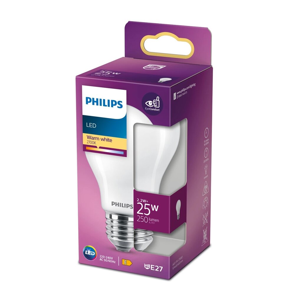 Philips LED E27 2,2 Wat 2700 Kelwinów 250 Lumenów main product photo