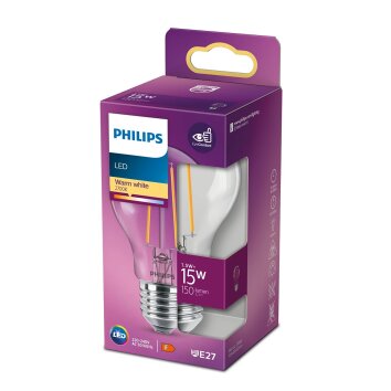 Philips LED E27 1,5 Wat 2700 Kelwinów 150 Lumenów Przezroczysty, 1-punktowy