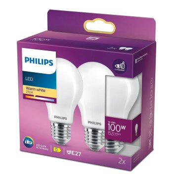 Philips 2x LED E27 10,5 Wat 2700 Kelwinów 1521 Lumenów