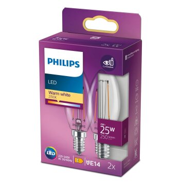 Philips 2x LED E14 2 Wat 2700 Kelwinów 250 Lumenów