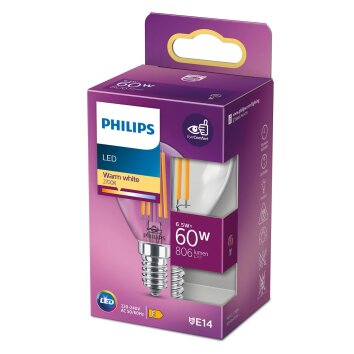 Philips LED E14 6,5 Wat 2700 Kelwinów 806 Lumenów