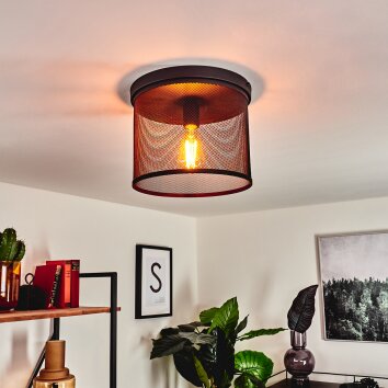 Nelvik Lampa Sufitowa Czarny, 1-punktowy