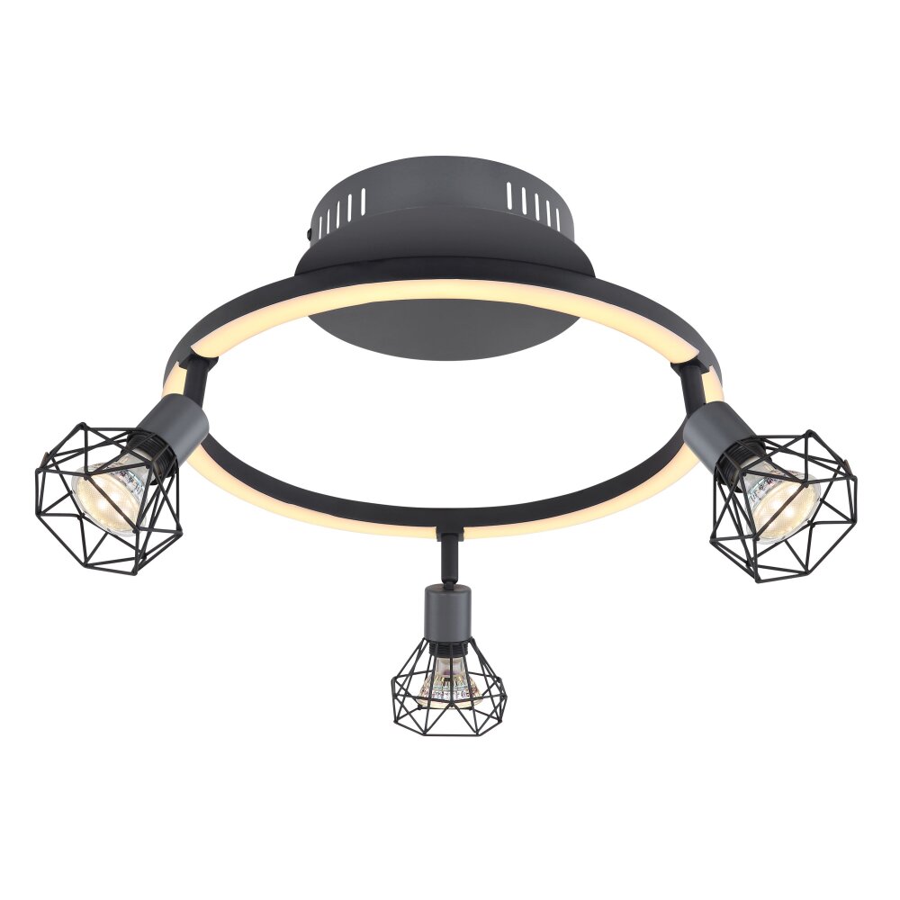 Globo JUTTA Lampa Sufitowa LED Czarny, 1-punktowy main product photo