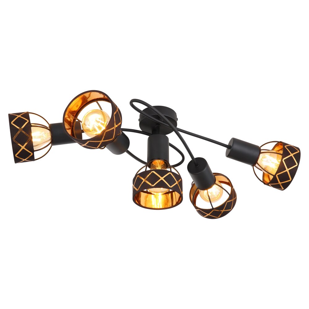 Globo BLANCA Lampa Sufitowa Czarny, 5-punktowe main product photo