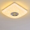 Lovisa Lampa Sufitowa LED Chrom, Biały, 1-punktowy, Zdalne sterowanie, Zmieniacz kolorów