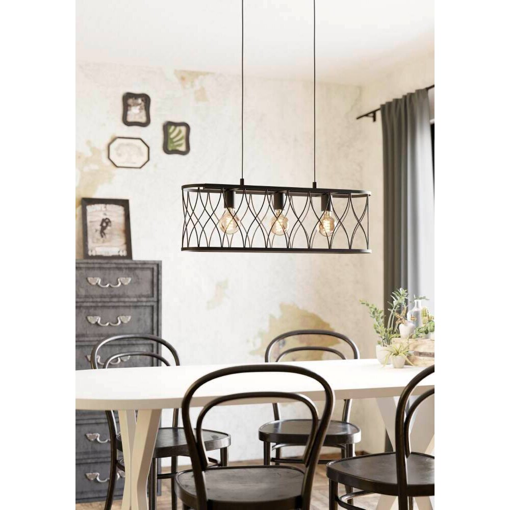Eglo-Leuchten GILTSPUR Lampa Wisząca Czarny, 3-punktowe main product photo