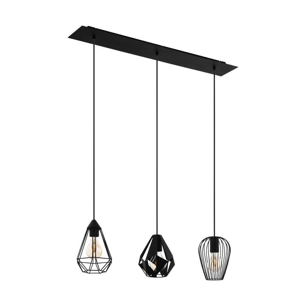 Eglo-Leuchten DISTAFF Lampa Wisząca Czarny, 3-punktowe main product photo