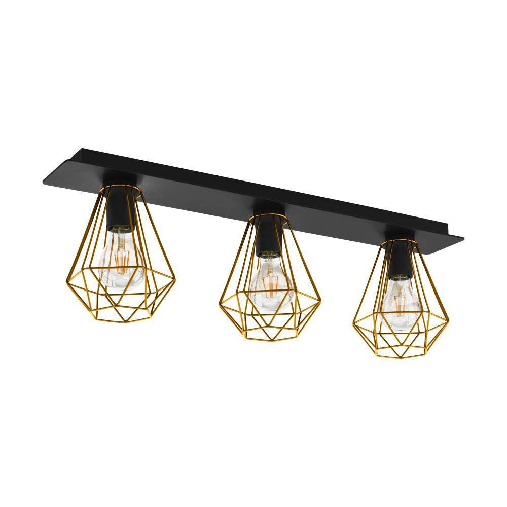 Eglo-Leuchten TARBES Lampa Sufitowa Mosiądz, Czarny, 3-punktowe main product photo