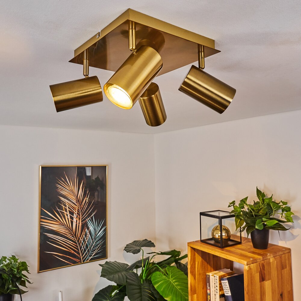 Zuoz Lampa Sufitowa Stary mosiądz, 4-punktowe main product photo