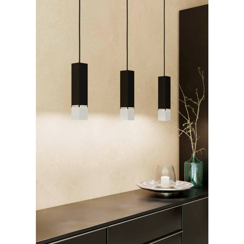 Eglo-Leuchten BUTRANO Lampa Wisząca LED Czarny, Srebrny, 3-punktowe main product photo