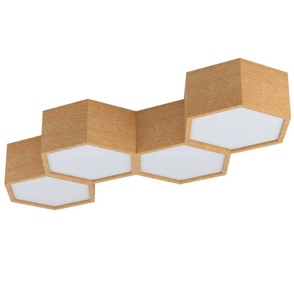 Eglo-Leuchten MIRLAS Lampa Sufitowa Brązowy, 4-punktowe main product photo