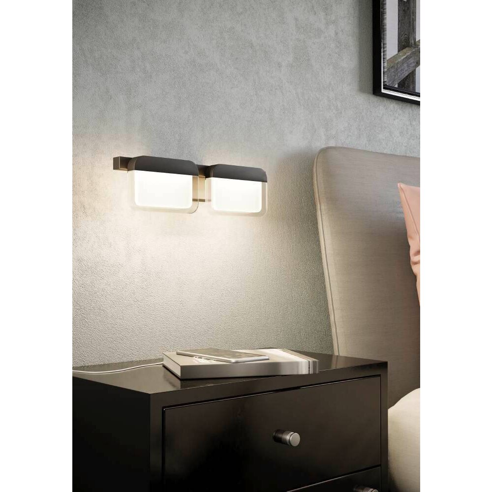 Eglo-Leuchten ERVIDEL Lampa ścienna LED Czarny, 2-punktowe main product photo