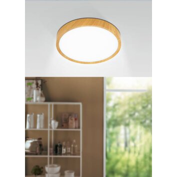 Eglo-Leuchten MUSURITA Lampa Sufitowa LED Wygląd drewna, 1-punktowy