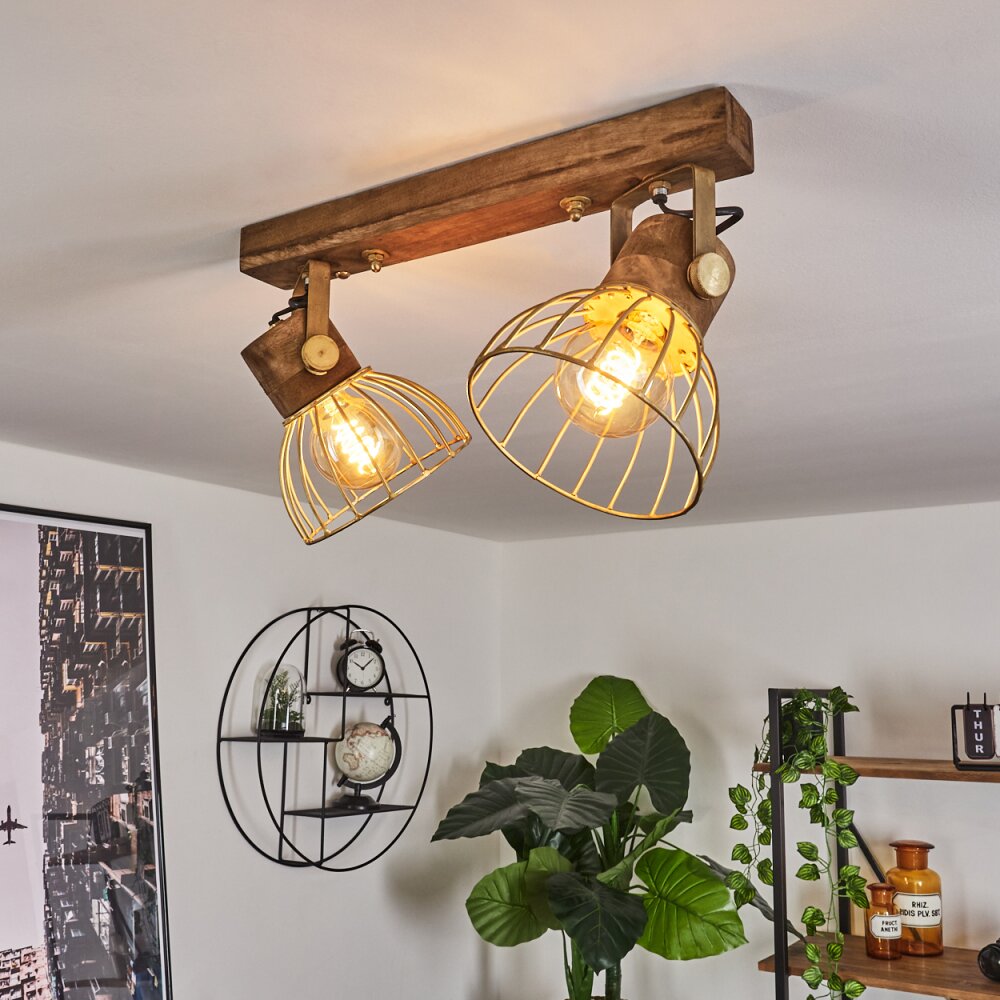 Grunnfjord Lampa Sufitowa Złoty, Ciemne drewno, 2-punktowe main product photo