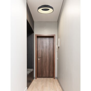 Globo JOLLI Lampa Sufitowa LED Czarny, 1-punktowy, Zdalne sterowanie