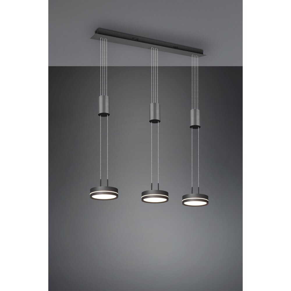 Trio-Leuchten Franklin Lampa Wisząca LED Antracytowy, 3-punktowe main product photo