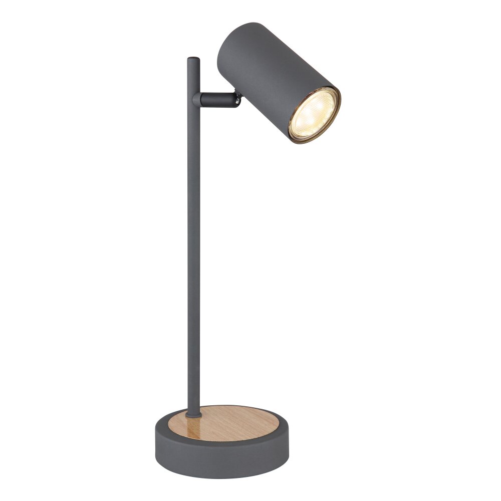 Globo ROBBY lampka nocna Ciemne drewno, Czarny, 1-punktowy main product photo