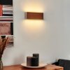 Mosambik Lampa ścienna LED Brązowy, Ciemne drewno, Nikiel matowy, 1-punktowy