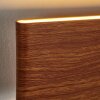 Mosambik Lampa ścienna LED Brązowy, Ciemne drewno, Nikiel matowy, 1-punktowy