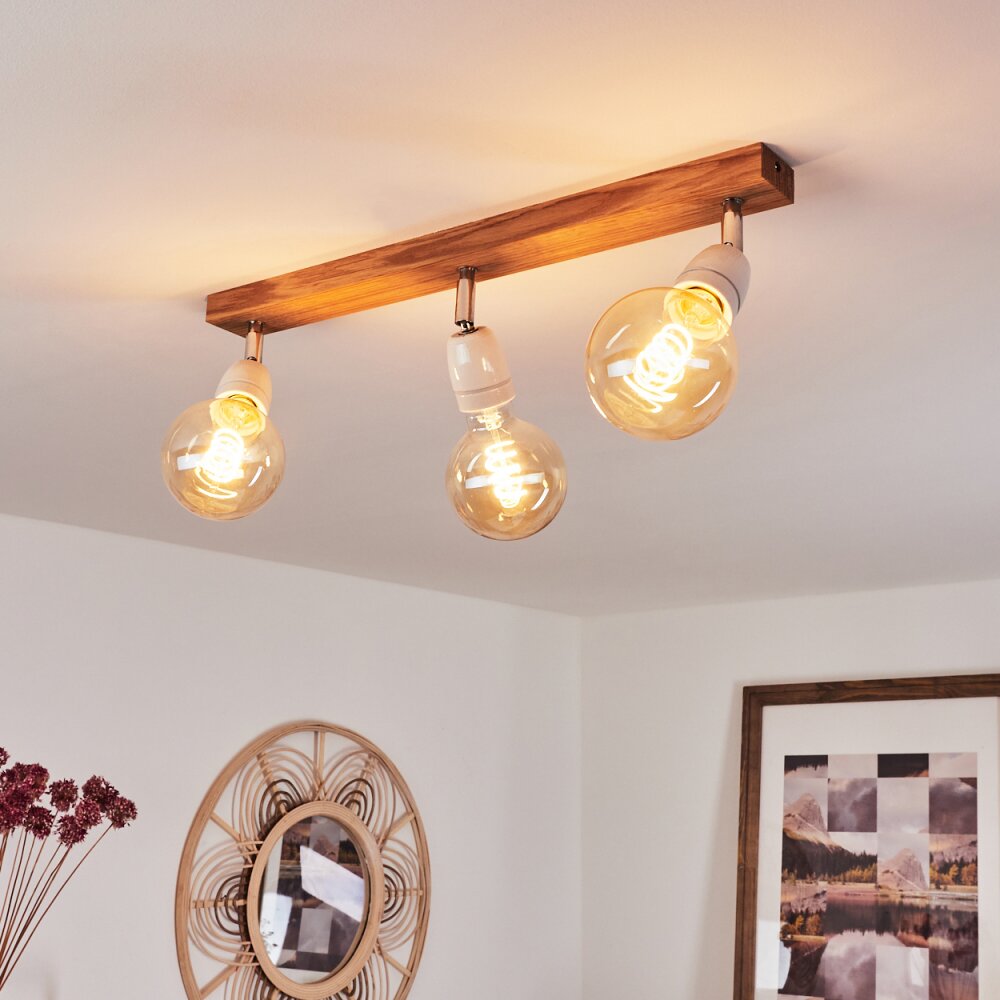 Musland Lampa Sufitowa Chrom, Ciemne drewno, Biały, 3-punktowe main product photo