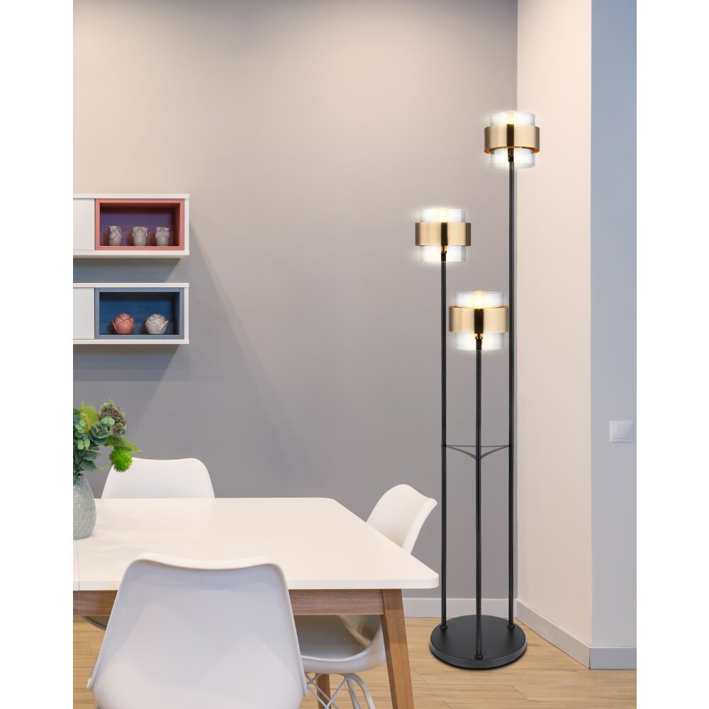Globo MILLEY Lampa Stojąca Czarny, 3-punktowe main product photo