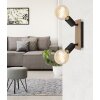 Globo MARTHA Lampa Sufitowa jasne drewno, czarny, 2-punktowe