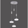 Paul-Neuhaus Q-ETIENNE Lampa Wisząca LED Stal szczotkowana, 4-punktowe, Zdalne sterowanie