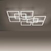 Paul-Neuhaus Q-INIGO Lampa Sufitowa LED Stal szczotkowana, 7-punktowe, Zdalne sterowanie