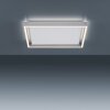 Paul-Neuhaus Q-KAAN Lampa Sufitowa LED Stal szczotkowana, 2-punktowe, Zdalne sterowanie