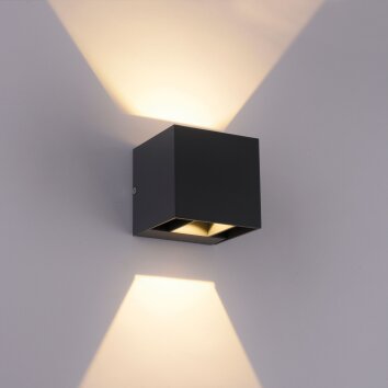 Paul-Neuhaus BLOCK Zewnętrzny kinkiet LED Antracytowy, 2-punktowe