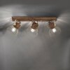 Leuchten-Direkt ALAMI Lampa Sufitowa Ciemne drewno, 3-punktowe