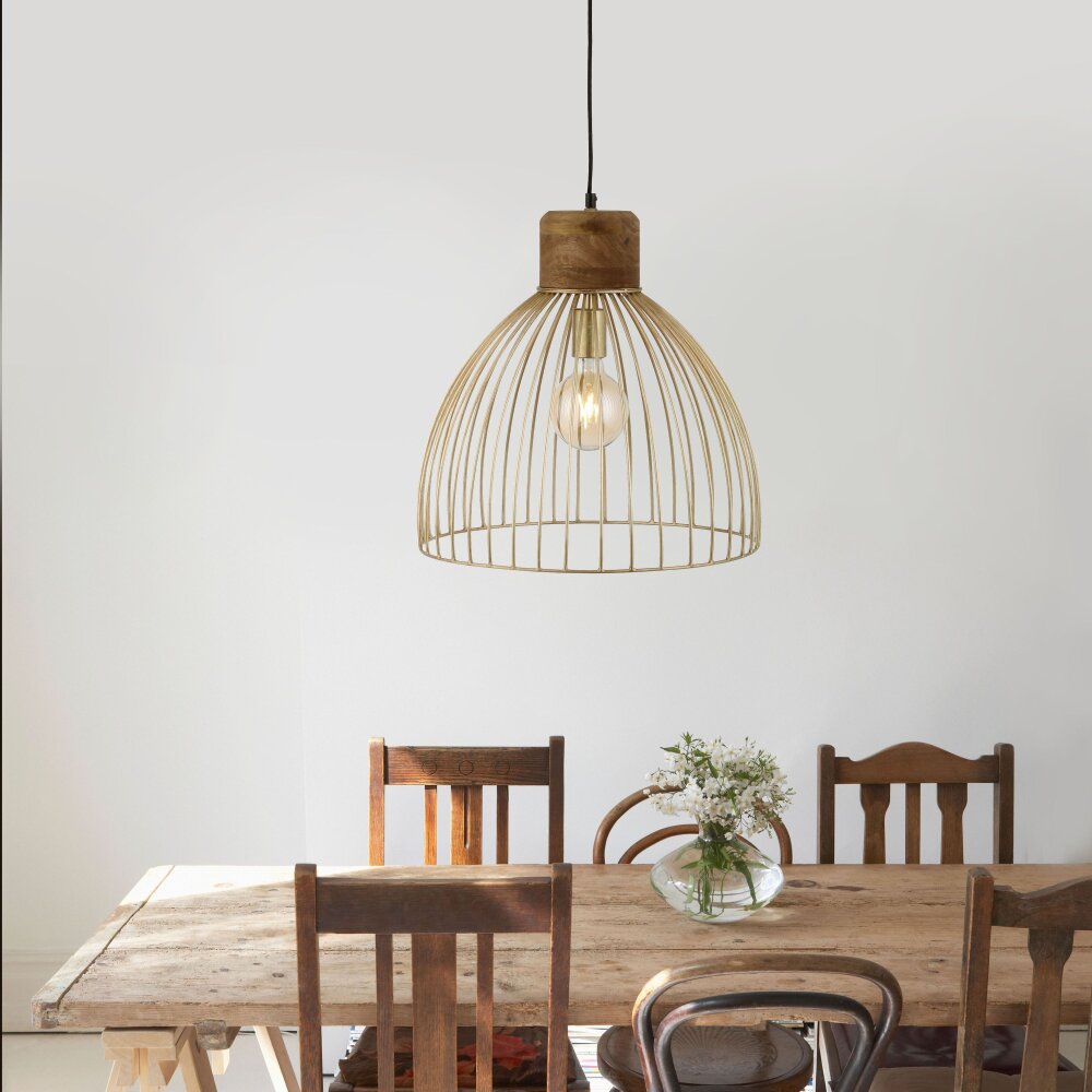 Leuchten-Direkt ALAMI Lampa Wisząca Ciemne drewno, 1-punktowy main product photo