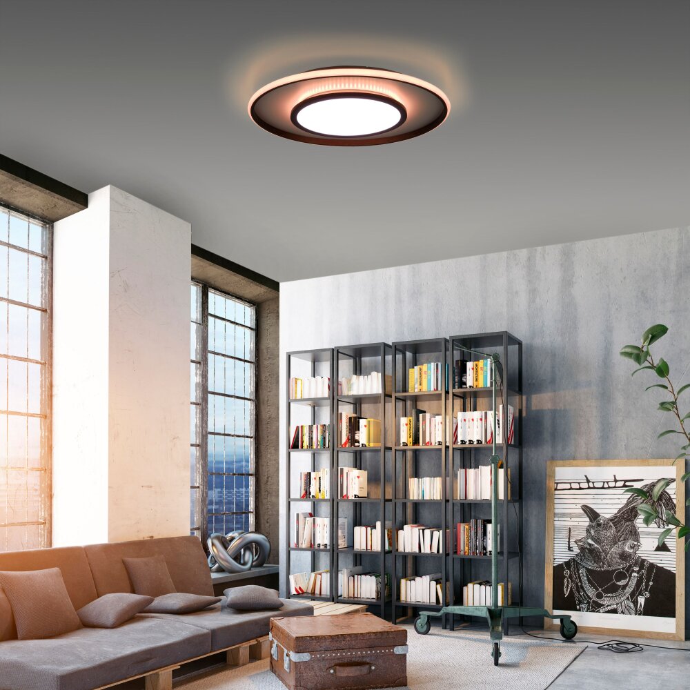 Leuchten-Direkt ARENDA Lampa Sufitowa LED Czarny, 1-punktowy, Zdalne sterowanie, Zmieniacz kolorów main product photo