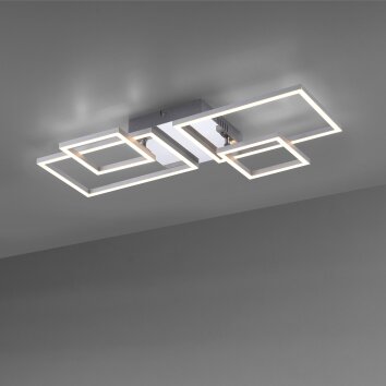 Leuchten-Direkt IVEN Lampa Sufitowa LED Stal szczotkowana, 2-punktowe