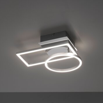Leuchten-Direkt IVEN Lampa Sufitowa LED Stal szczotkowana, 1-punktowy