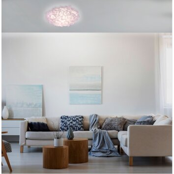 Leuchten-Direkt LOLAsmart-NAOMI Lampa Sufitowa LED Biały, 1-punktowy, Zdalne sterowanie, Zmieniacz kolorów
