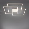 Leuchten-Direkt ASMIN Lampa Sufitowa LED Stal szczotkowana, 3-punktowe, Zdalne sterowanie