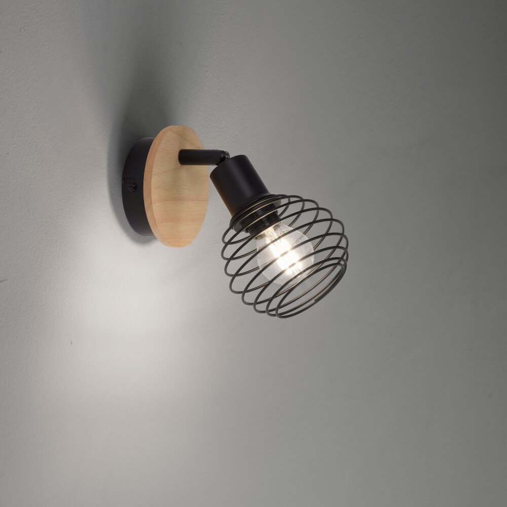 Leuchten-Direkt EUGEN Lampa ścienna Ecru, Czarny, 1-punktowy main product photo