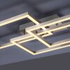 Leuchten-Direkt LOLAsmart-MAXI Lampa Sufitowa LED Stal szczotkowana, 3-punktowe, Zdalne sterowanie, Zmieniacz kolorów